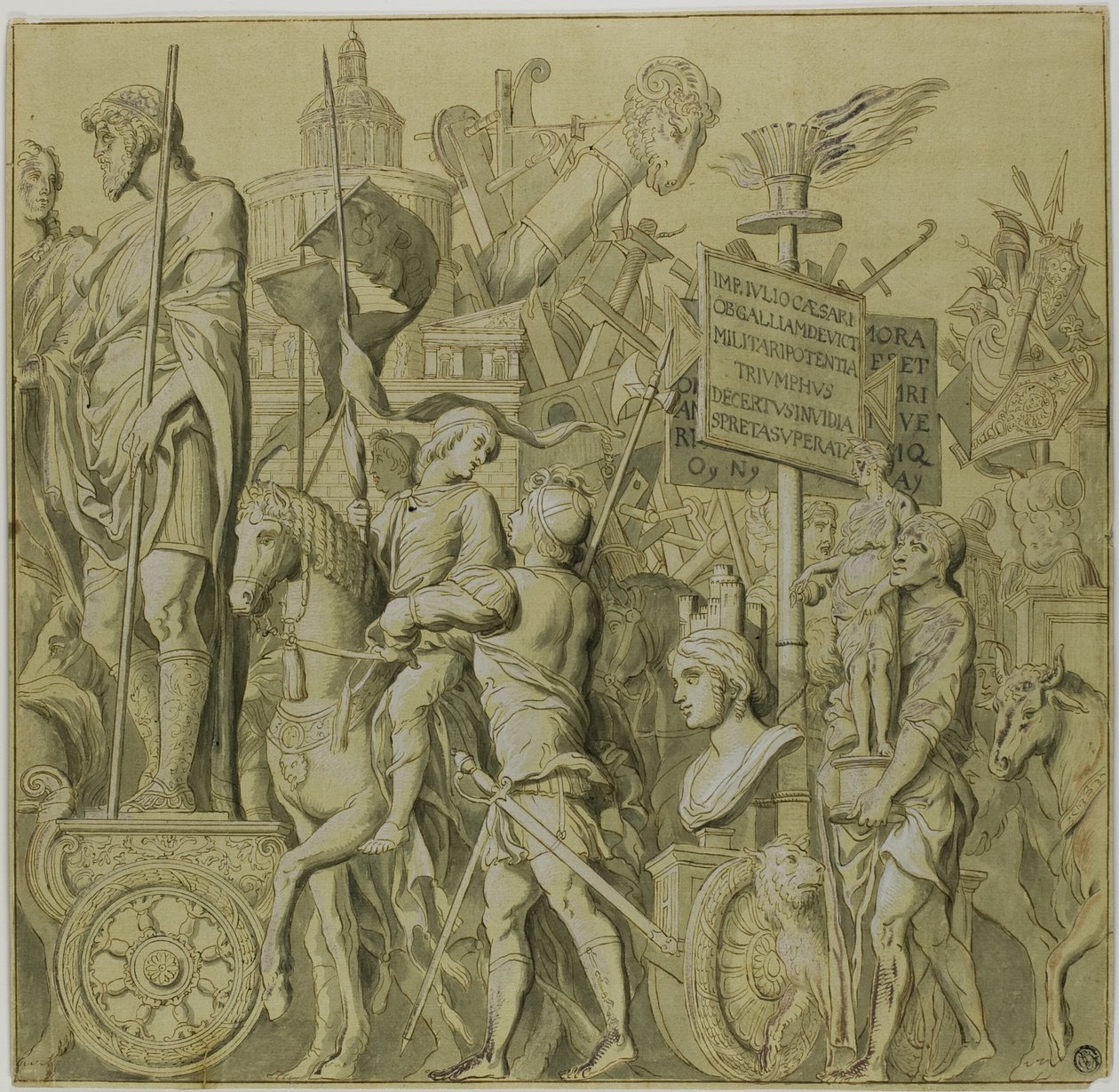 Triumphe von Julius Caesar: Leinwand Nr. II von Andrea Mantegna