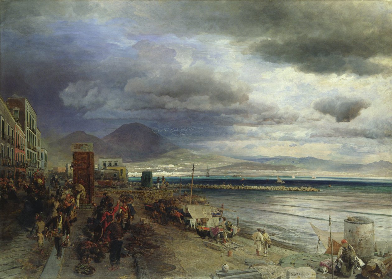 Die Küste von Neapel, 1877 von Andreas Achenbach