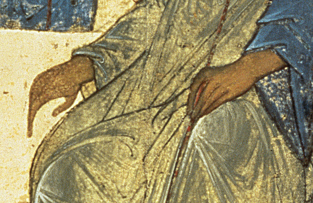 Detail der Heiligen Dreifaltigkeit von Andrei Rublev