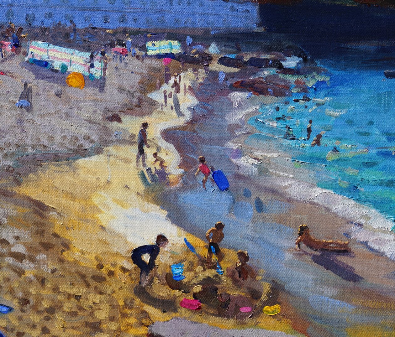 Detail von Überblick auf den Porthmeor-Strand, St. Ives, 2015 von Andrew Macara