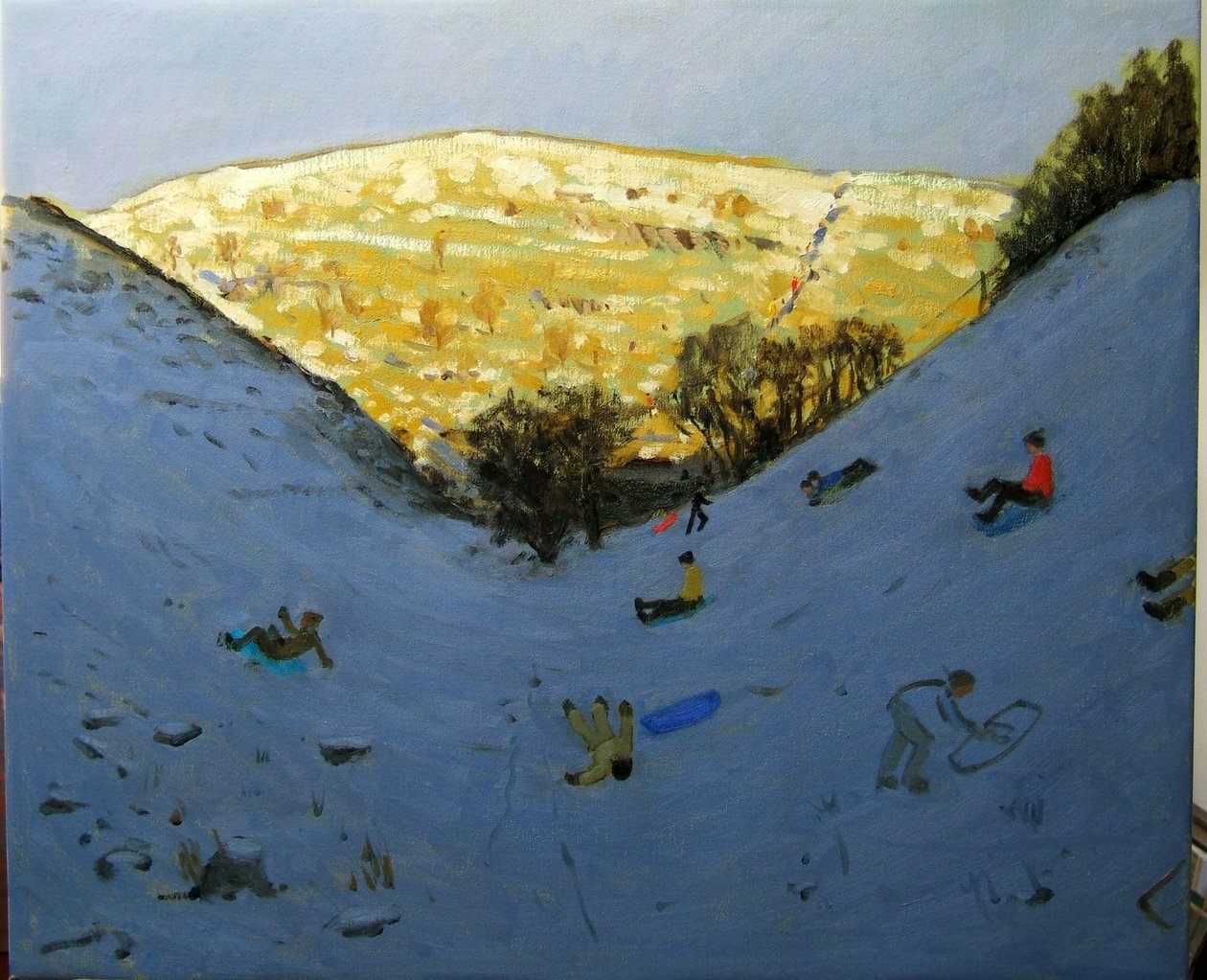 Tal und sonnenbeschienener Hang, Lathkill Dale, Derbyshire von Andrew Macara