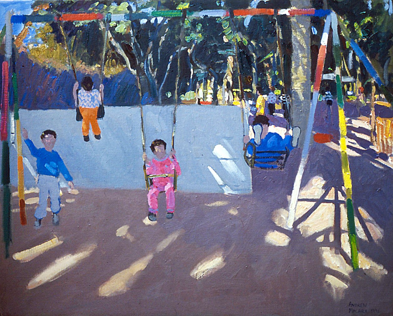 Kinder schaukeln, 1996 von Andrew Macara