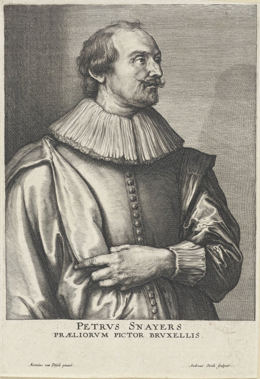 Porträt von Pieter Snayers von Andries Jacobsz Stock