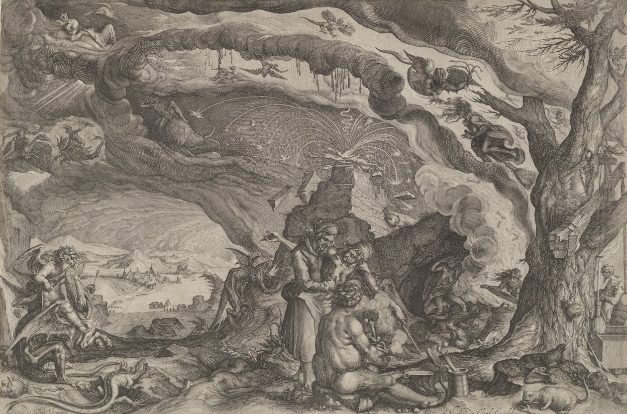 Hexen bereiten sich auf den Sabbat vor, ca. 1610 von Andries Stock