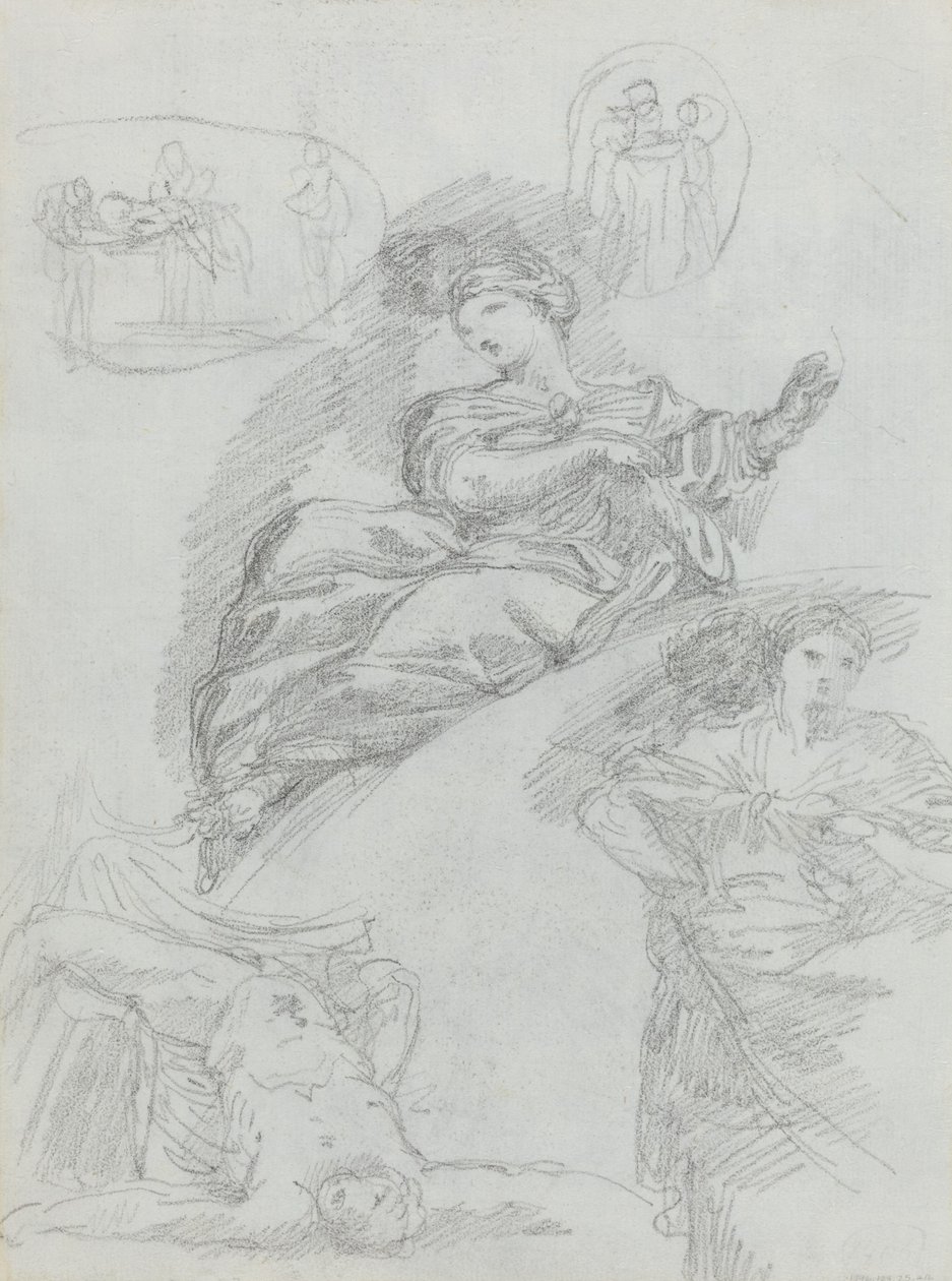 Figurenstudien [verso] von Anicet Charles Gabriel Lemonnier