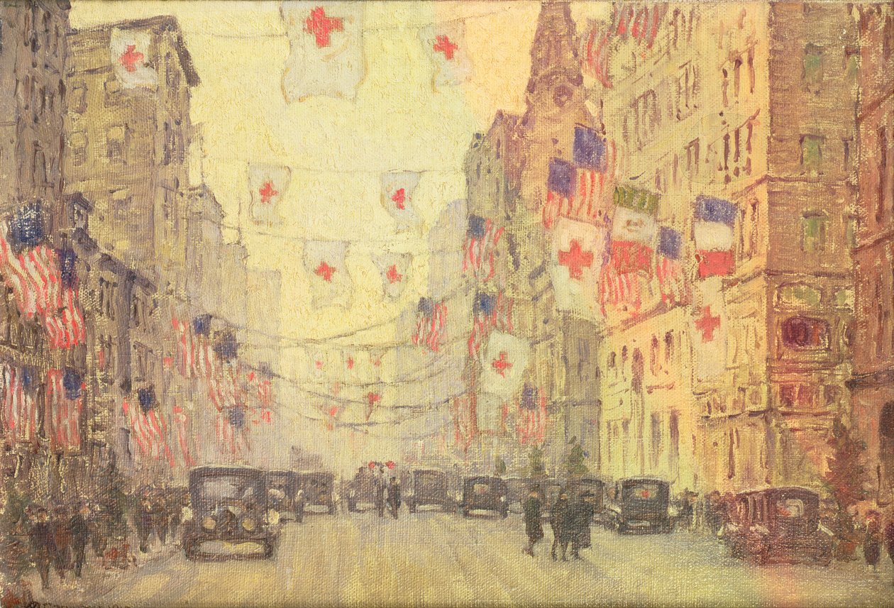 Fifth Avenue im Winter des Waffenstillstands von Anna Richards Brewster