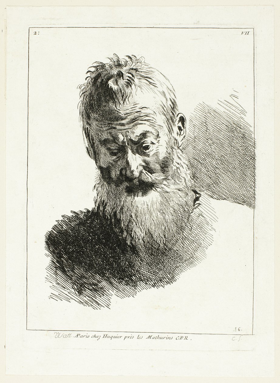 Männerkopf von Anne Claude Philippe Caylus