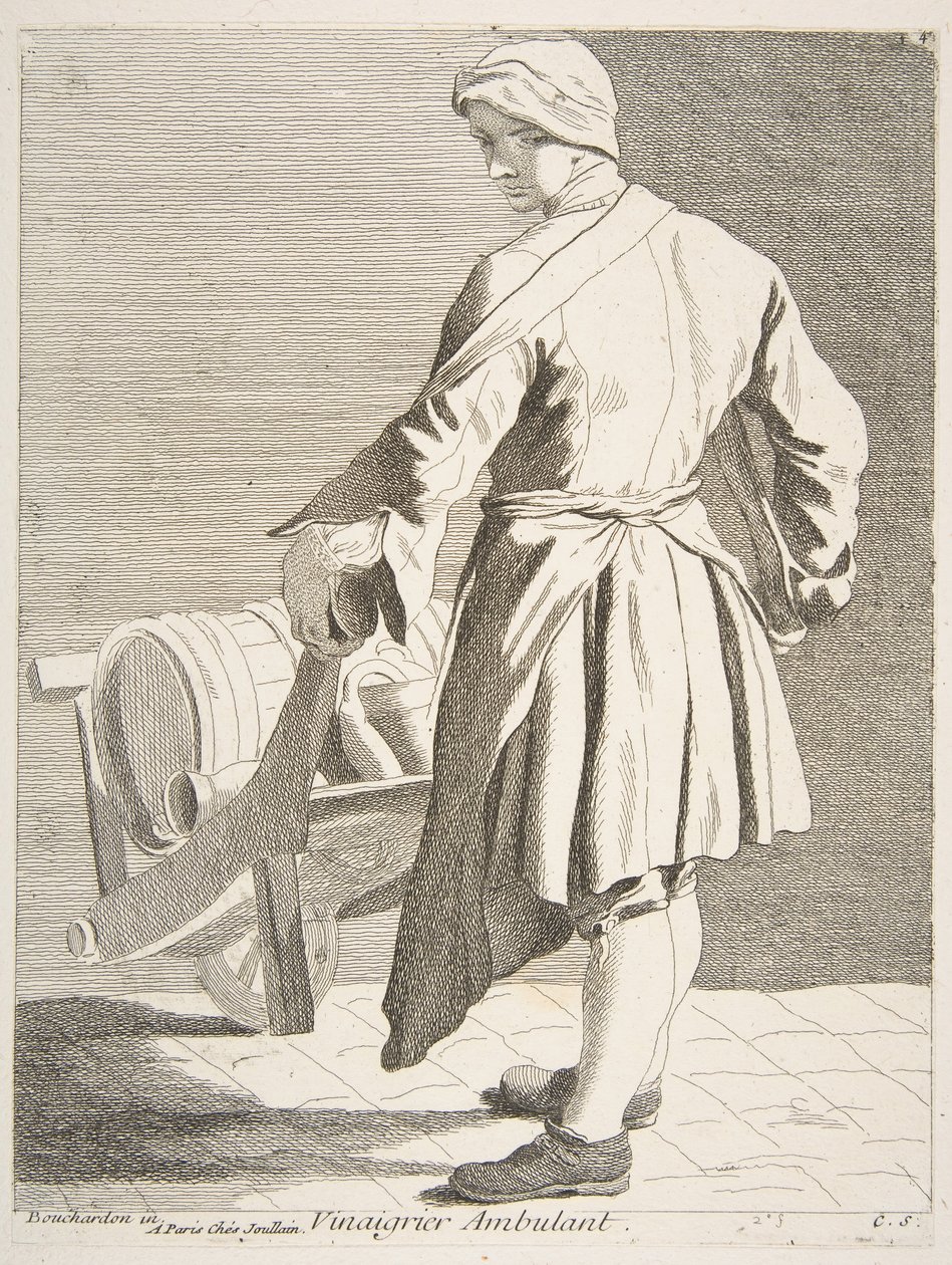 Wandernder Essigverkäufer, 1738 von Anne Claude Philippe de Caylus