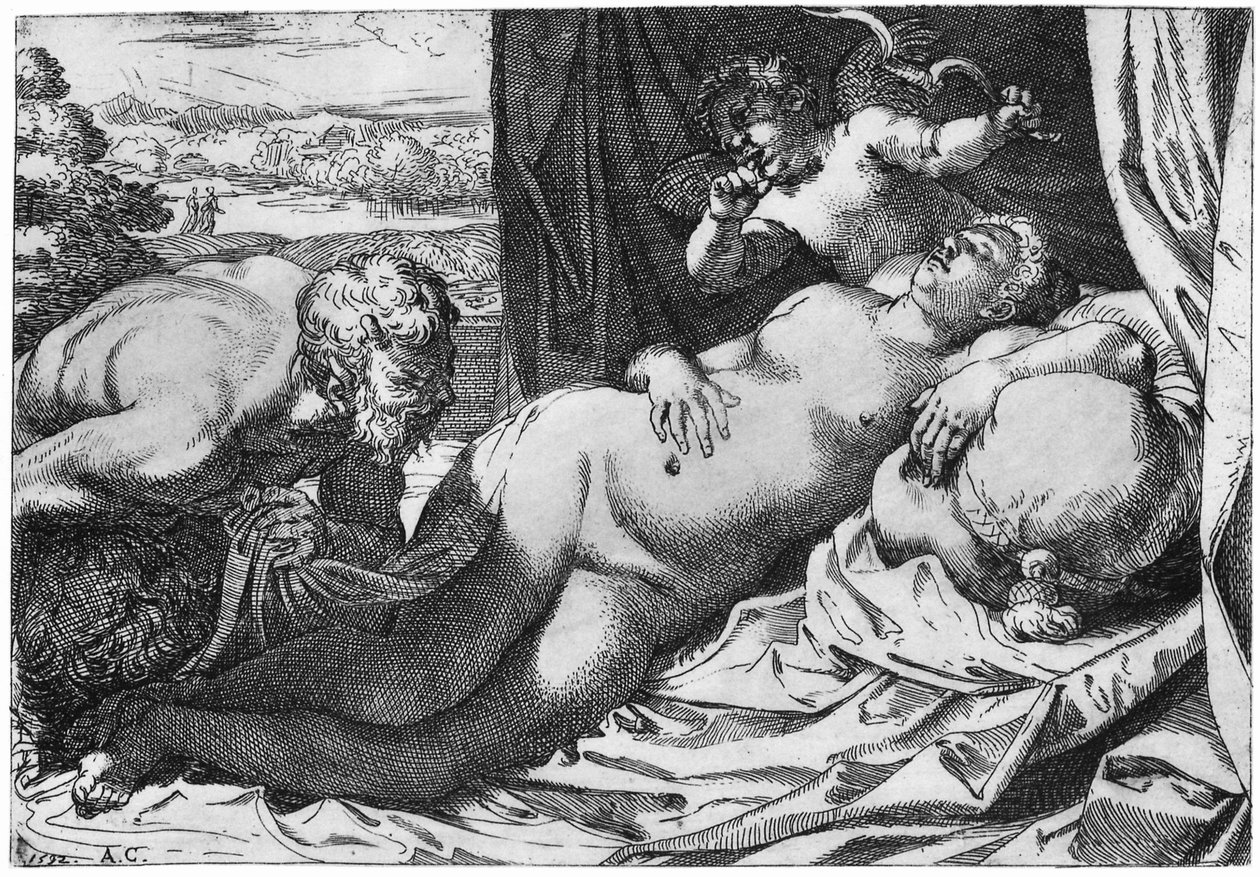 Jupiter und Antiope von Annibale Carracci