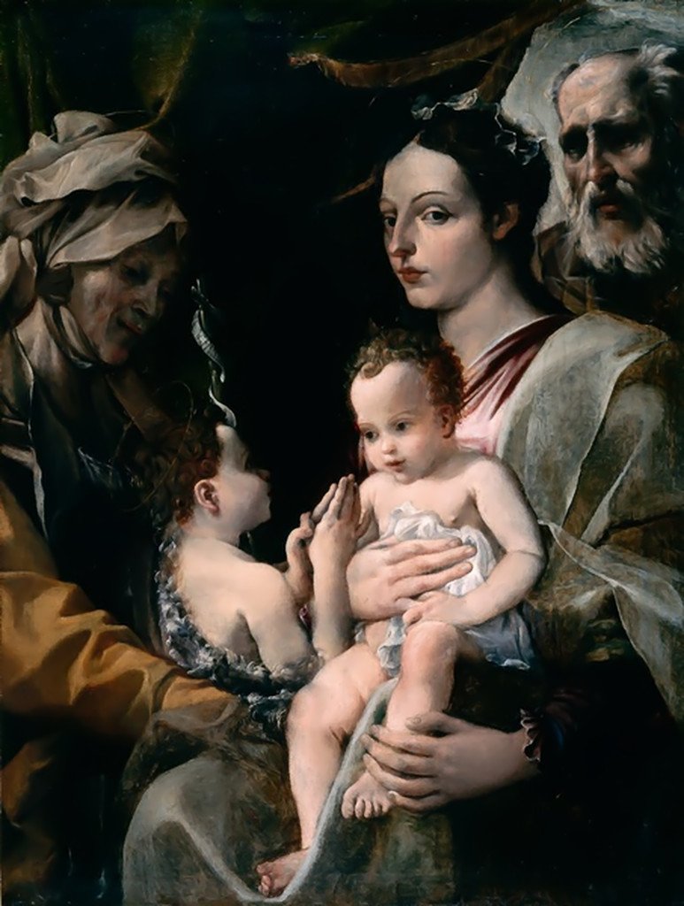 Die Heilige Familie mit der Heiligen Elisabeth und dem Heiligen Johannes von Annibale Carracci