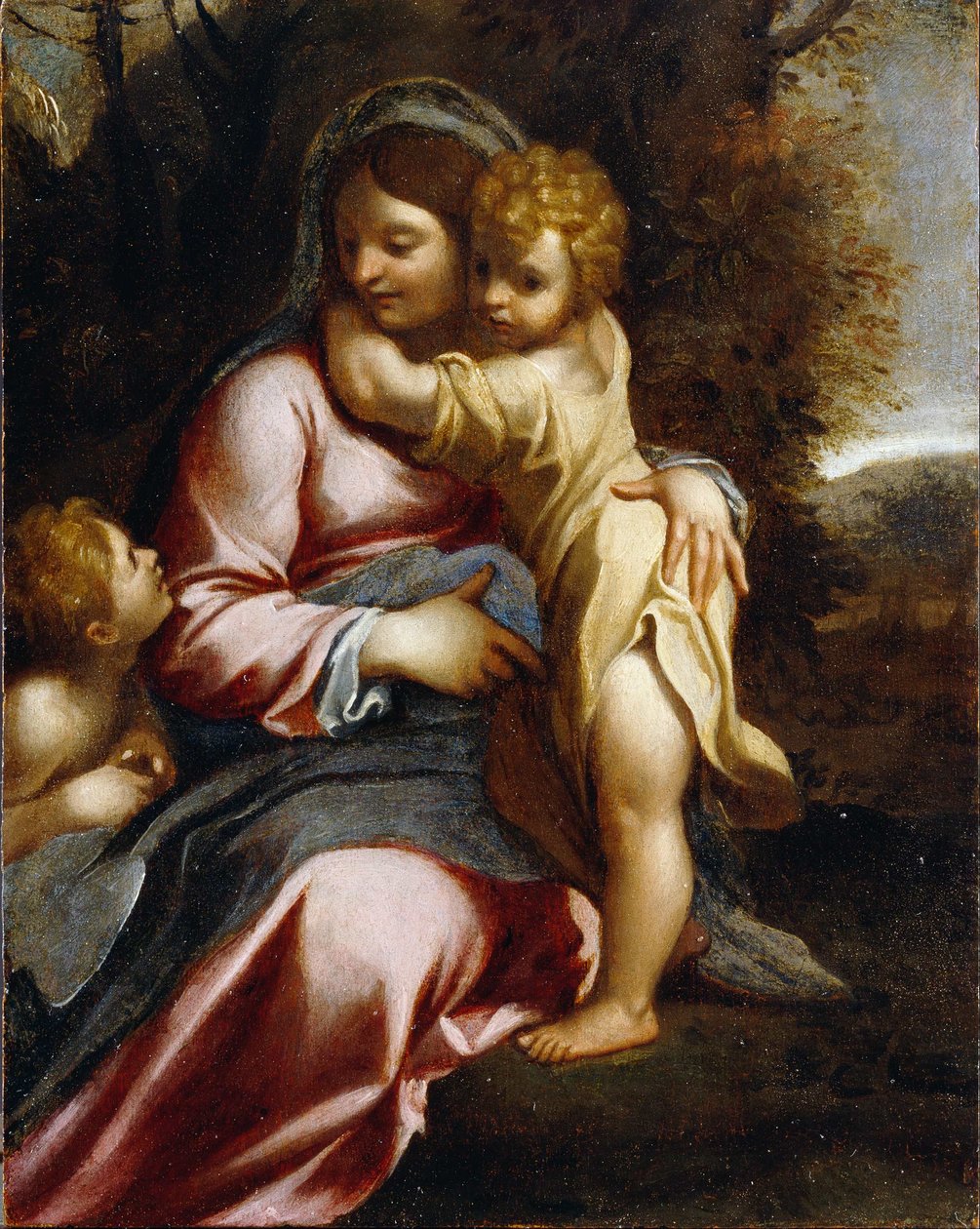 Madonna mit Kind und Johannes von Annibale Carracci