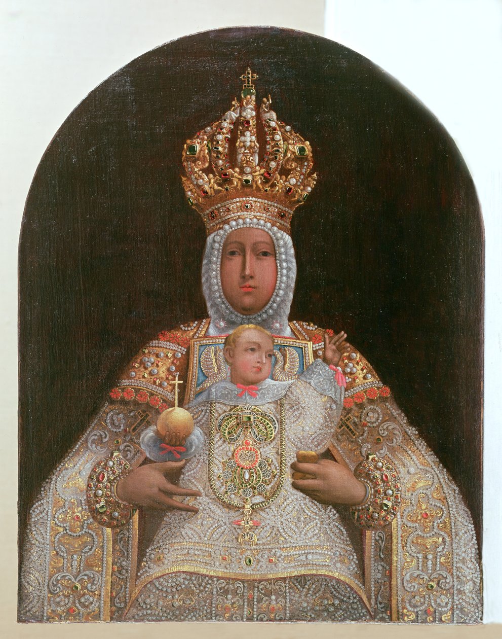 Madonna und Kind, Schule von Cusco von Unbekannt Unbekannt