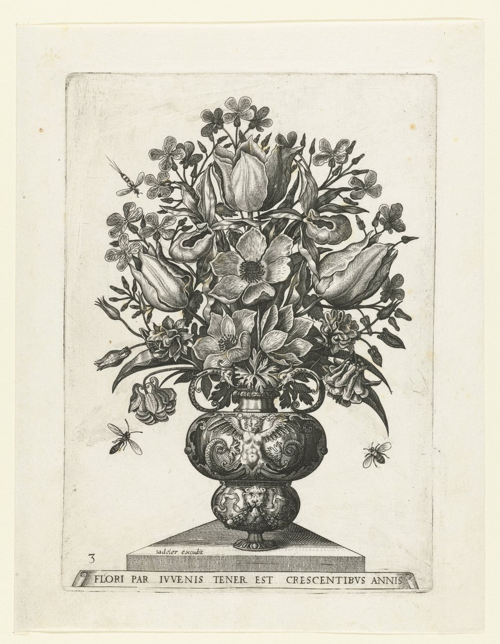 Groteske Vase mit Blumen von Anonymous