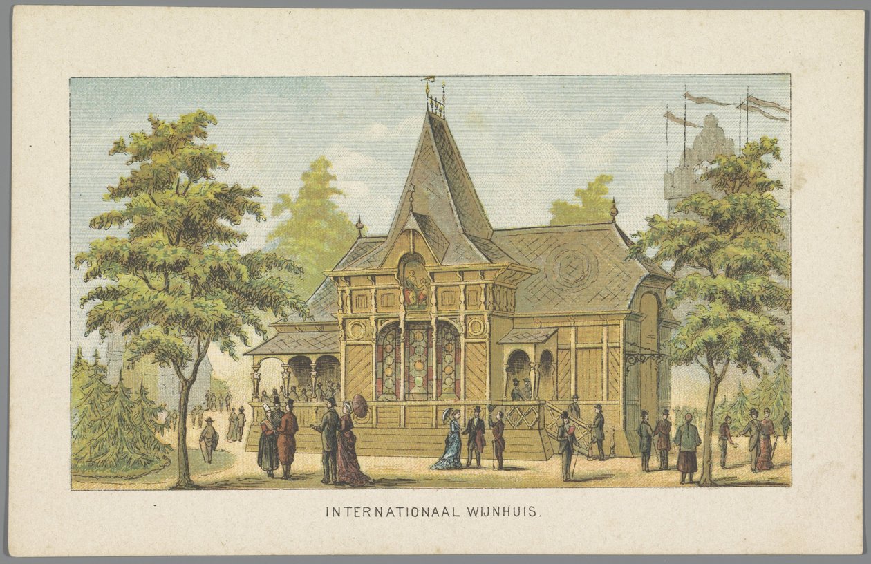 Internationales Weinhaus auf der Weltausstellung in Amsterdam, 1883 von Anonymous