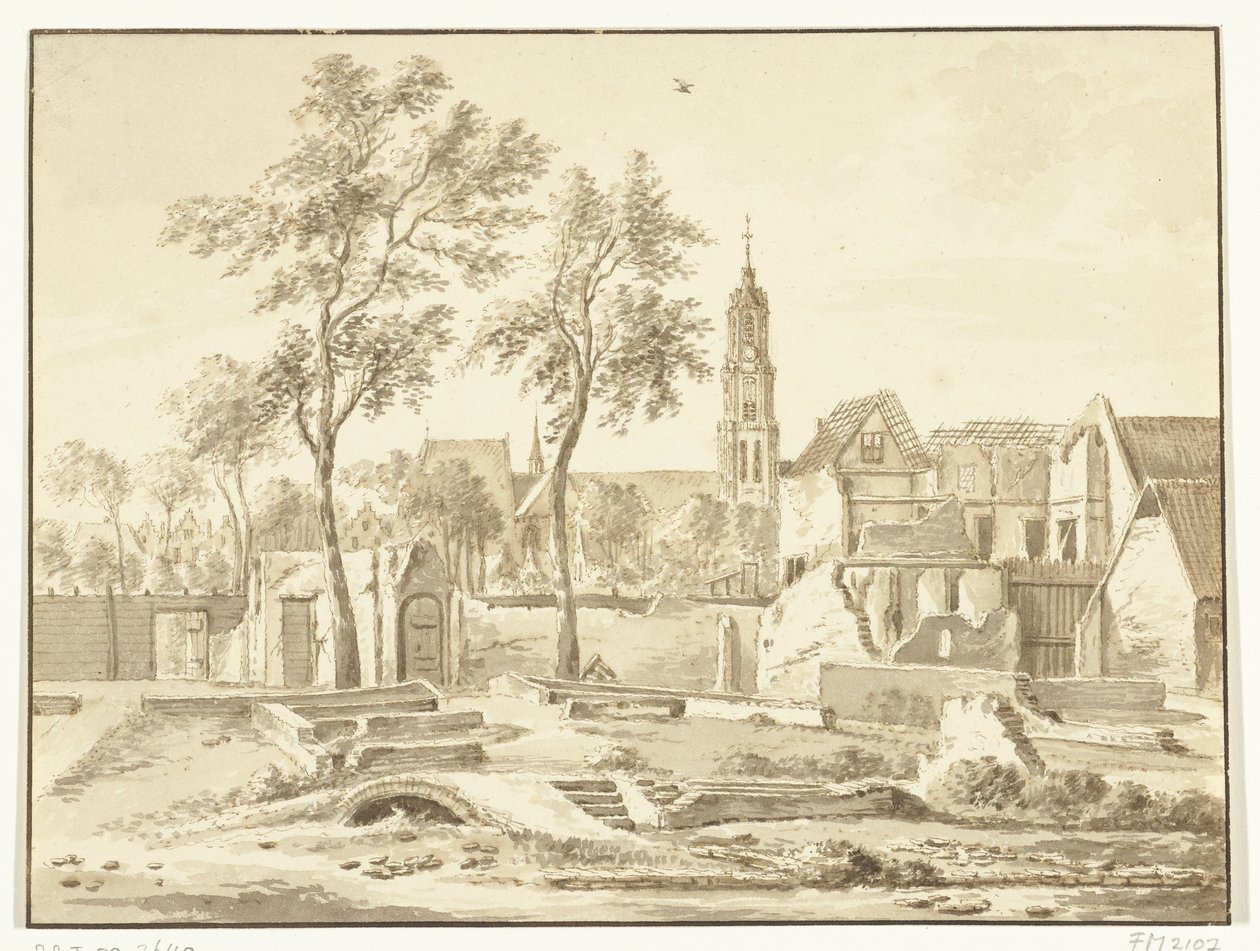 Ruine in Delft nach der Pulverexplosion, 1654 von Anonymous