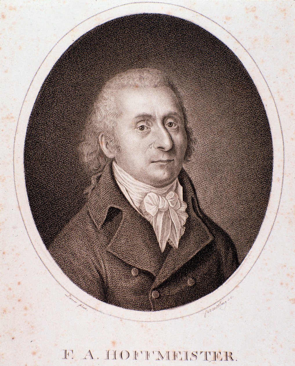 Porträt von Franz Anton Hoffmeister (Stich) von Anonymous Anonymous