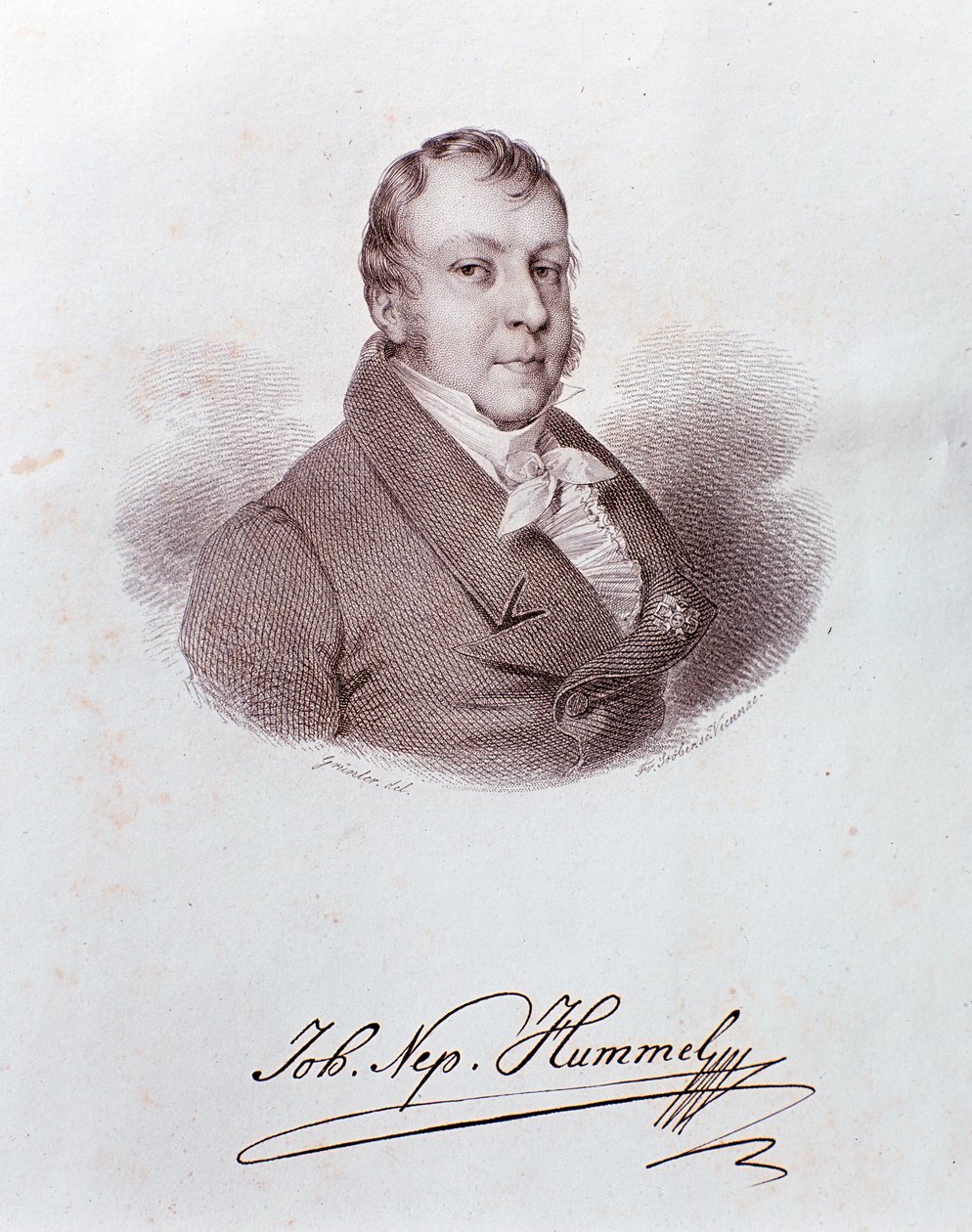 Porträt von Johann Nepomuk Hummel von Anonymous Anonymous