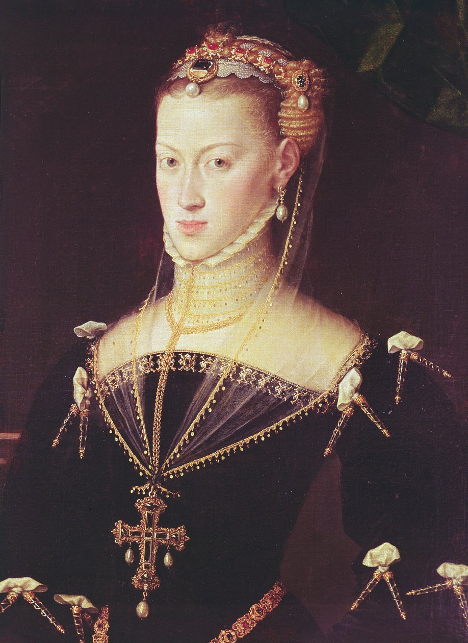 Erzherzogin Maria von Österreich, 1551 (Detail) von Anthonis van Dashorst Mor