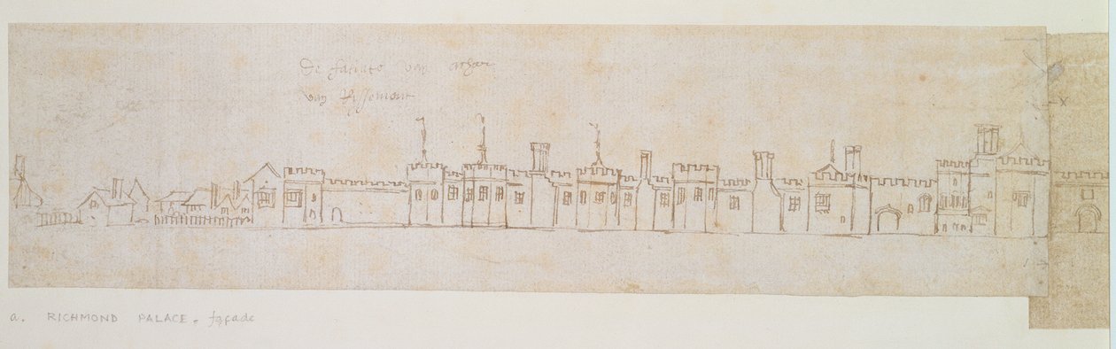 Außenmauer des Richmond Palace, 16. Jahrhundert von Anthonis van den Wyngaerde