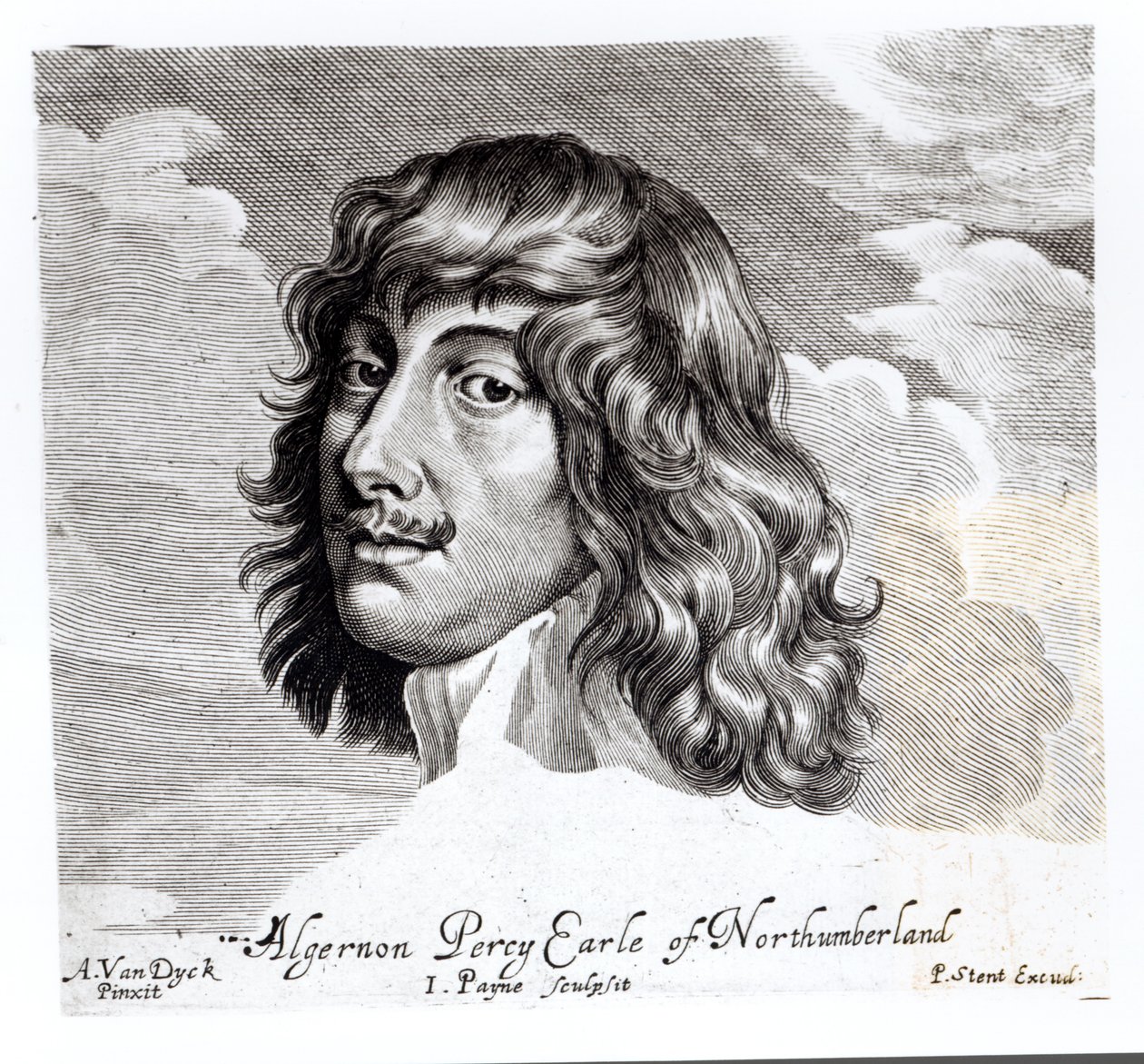 Porträt von Algernon Percy, Zehnter Earl of Northumberland (1602-1668), graviert von John Payne von Anthony van Dyck