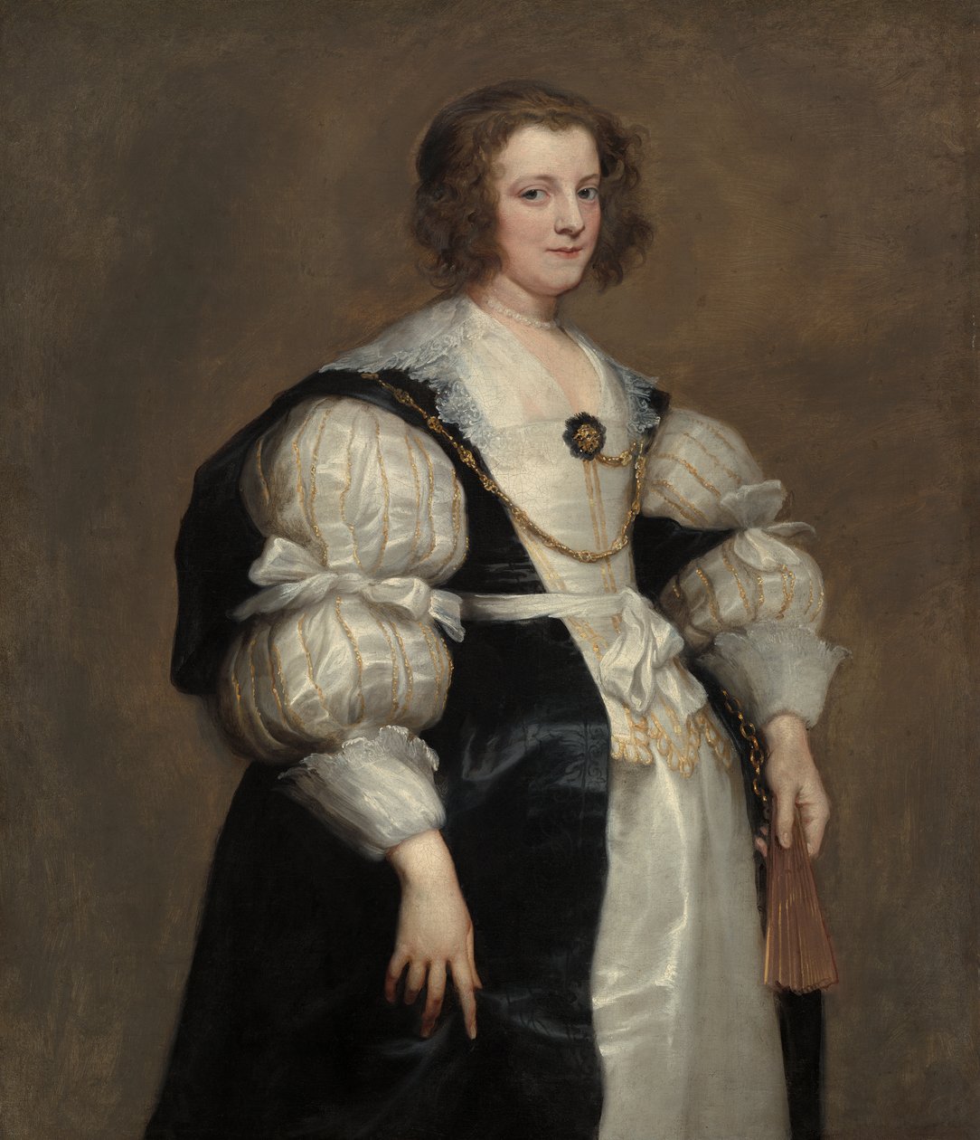 Dame mit einem Fächer von Anthony van Dyck