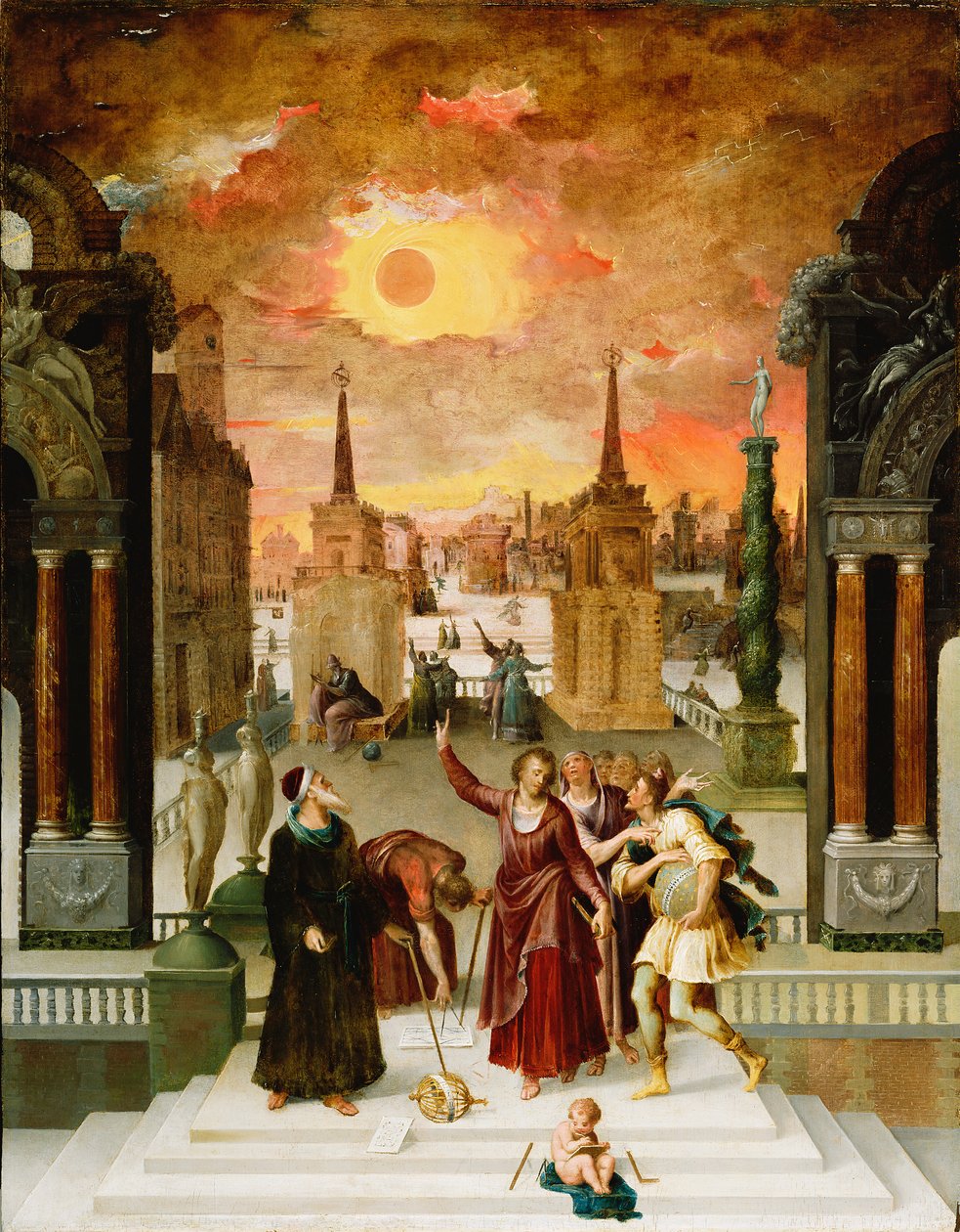 Dionysius der Areopagit bekehrt die heidnischen Philosophen, 1570er von Antoine Caron