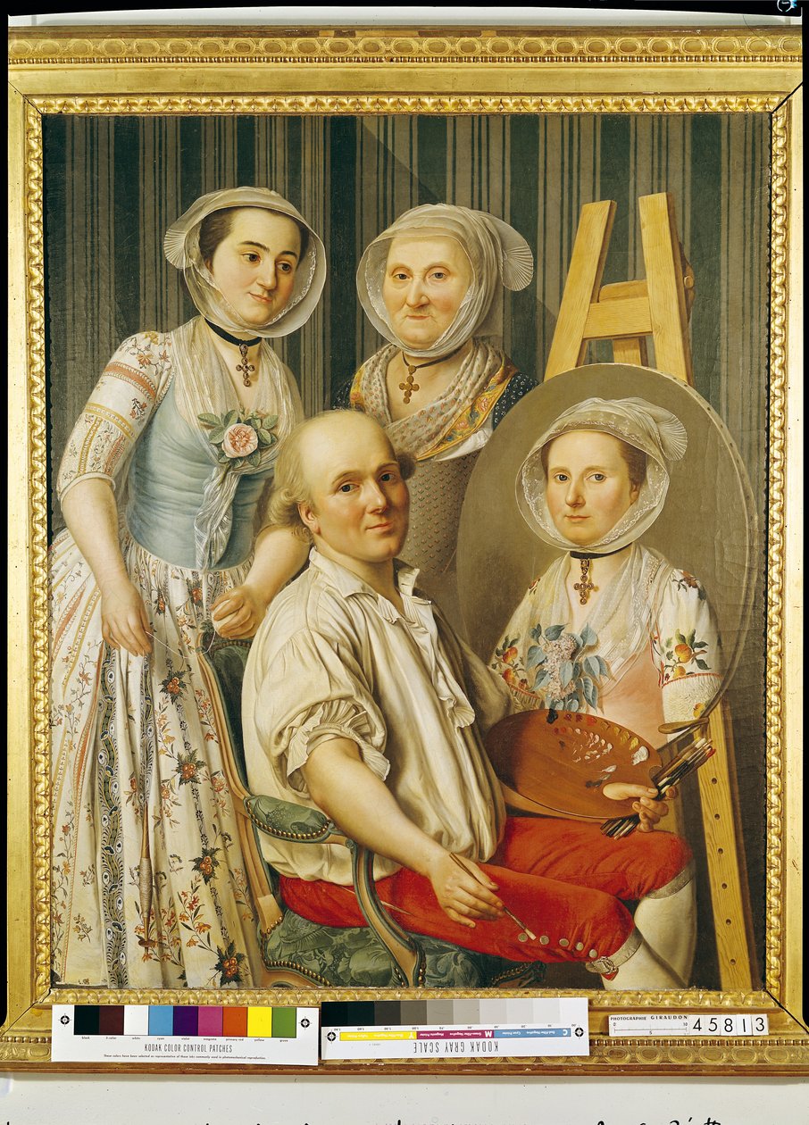 Der Künstler und seine Familie von Antoine Raspal