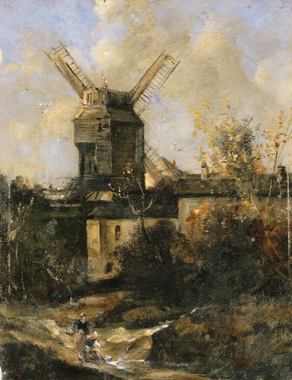 Das Moulin de la Galette, Montmartre, 1861 von Antoine Vollon