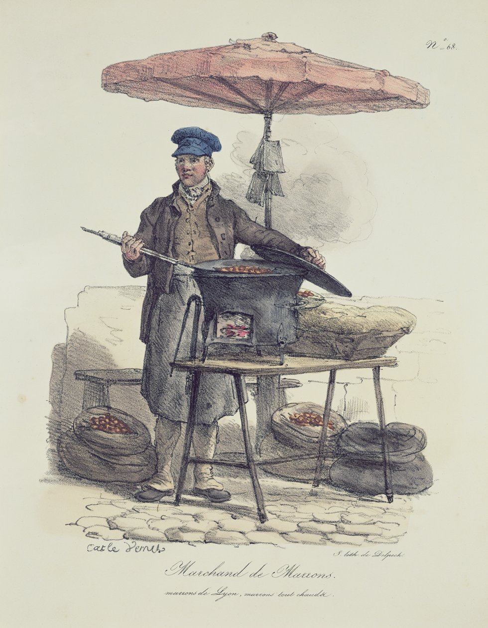 Kastanienverkäufer von Antoine Charles Horace Vernet