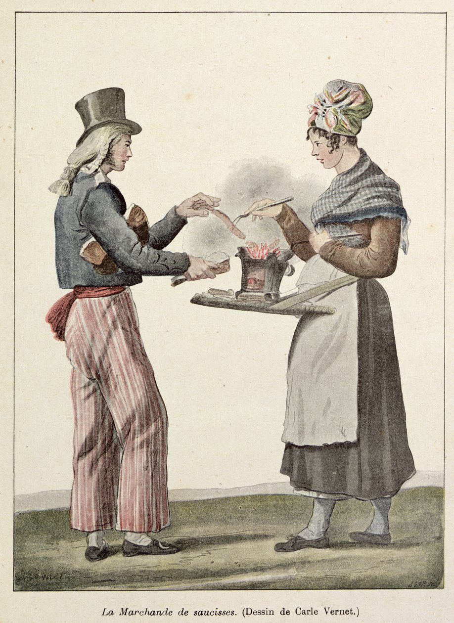 Der Wurstverkäufer von Antoine Charles Horace Vernet