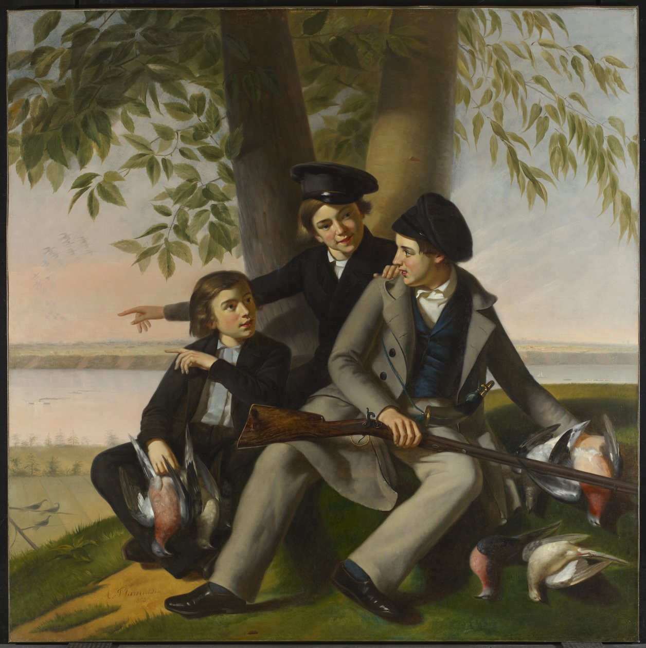 Die Jagd auf die Wandertaube von Antoine Sebastien Plamondon