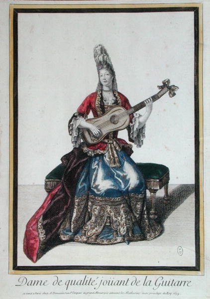 Dame spielt Gitarre von Antoine Trouvain