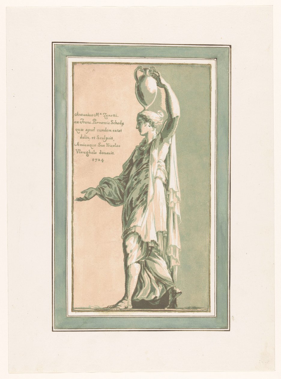 Gehende Frau mit einer Vase von Anton Maria I Zanetti