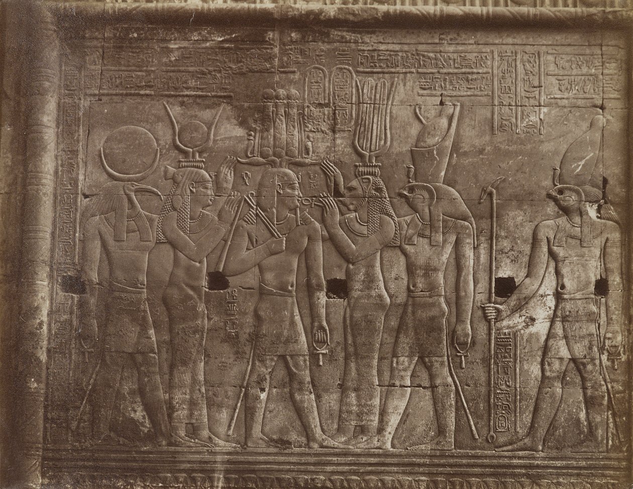 Basreliefs aus den Tempeln von Komombo von Antonio Beato