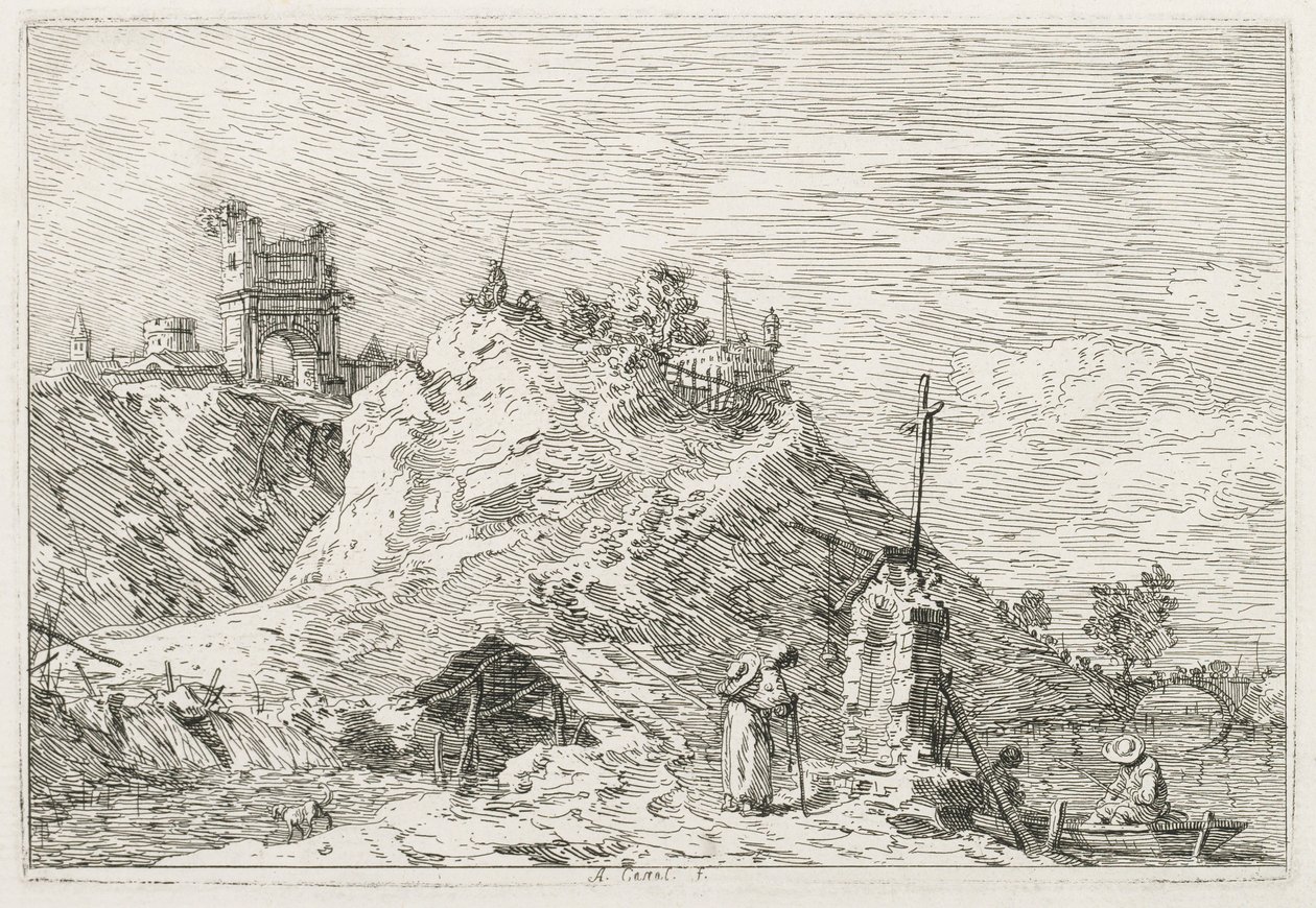 Ansichten: Ein Pilger beim Gebet, 1735-1746 von Giovanni Antonio Canal