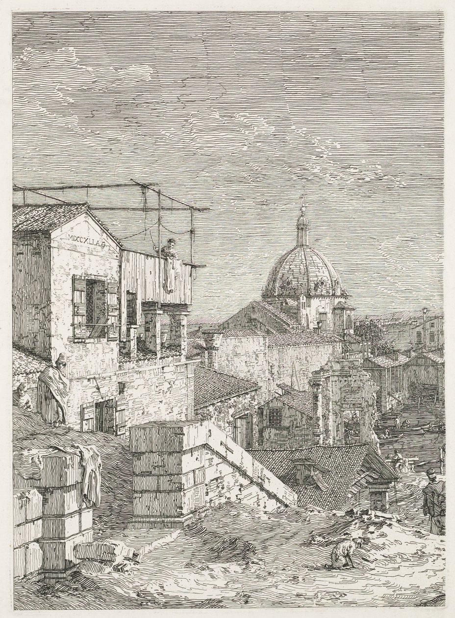 Ansichten: Das Haus mit der Inschrift von Antonio Canaletto