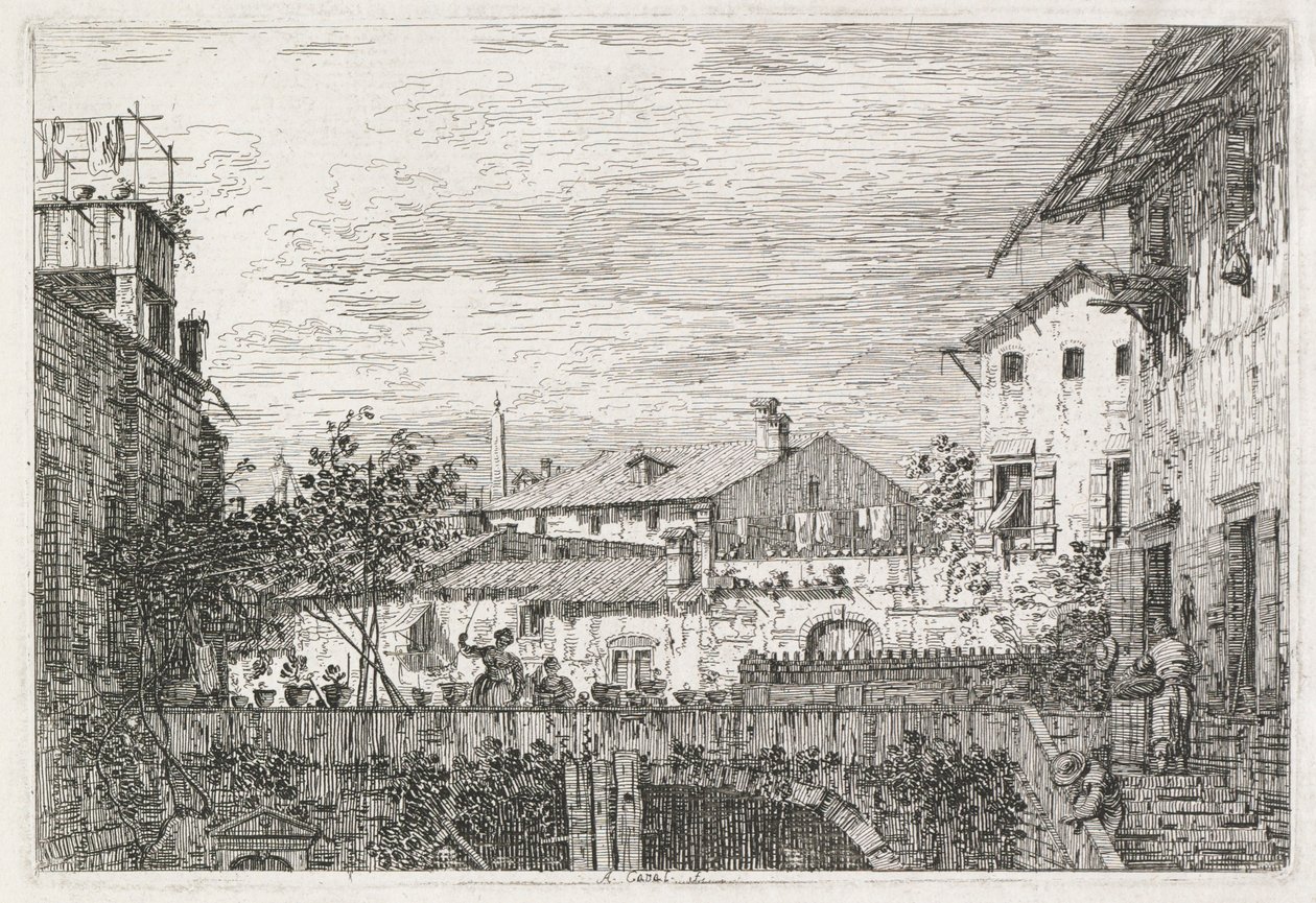 Ansichten: Die Terrasse, 1735-1746 von Giovanni Antonio Canal