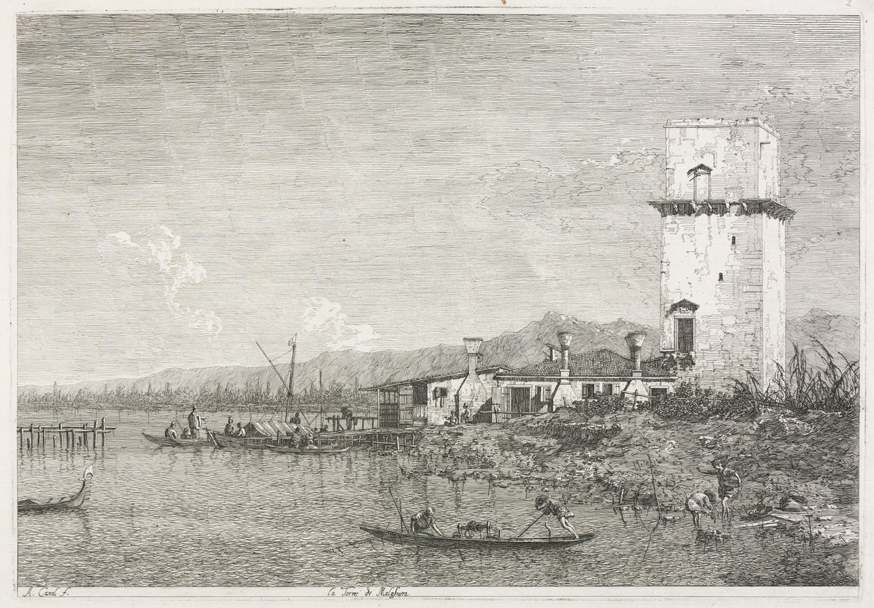 Ansichten: Der Turm von Malghera von Antonio Canaletto