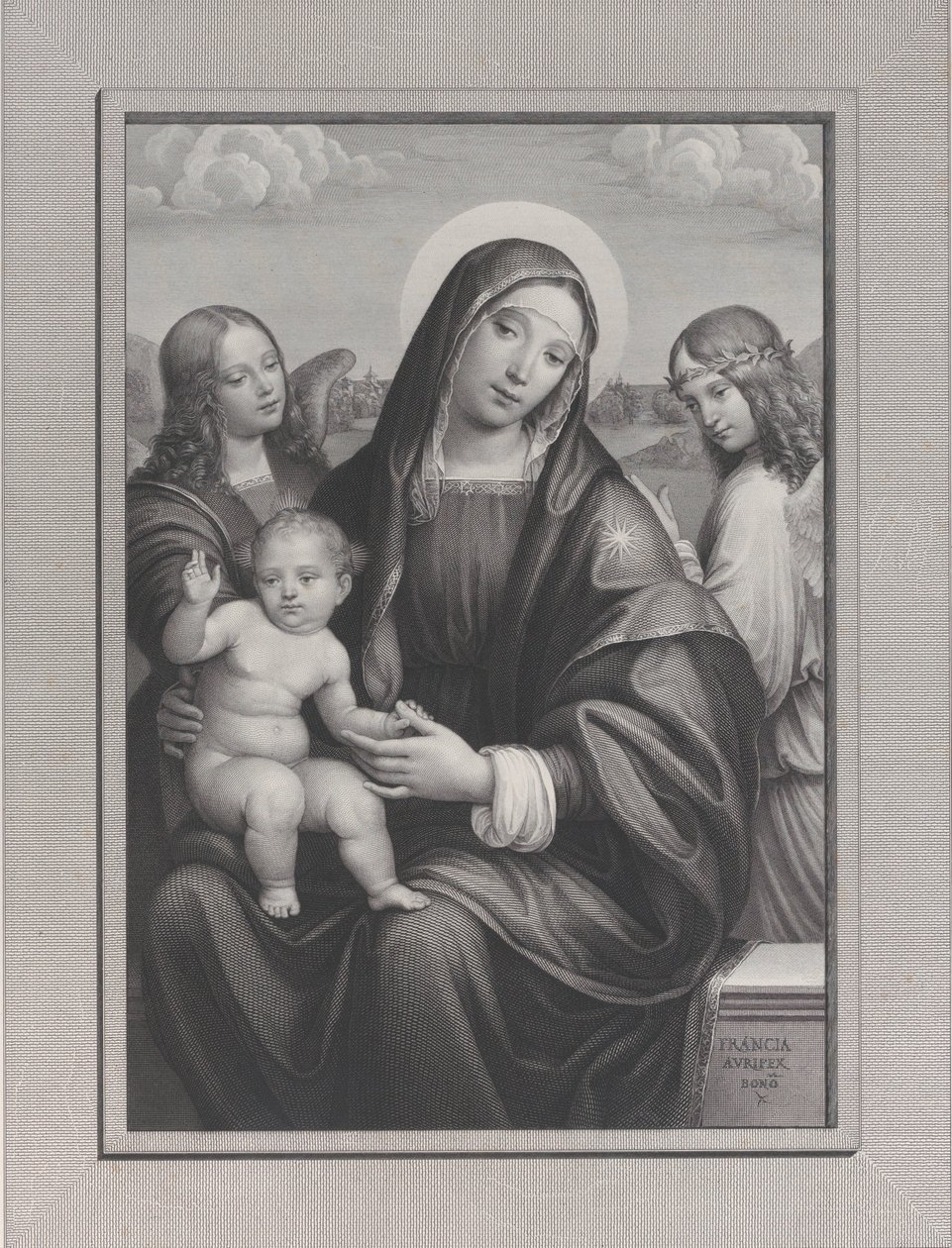 Madonna mit Kind und Engeln, 1822-1888 von Antonio Dalco