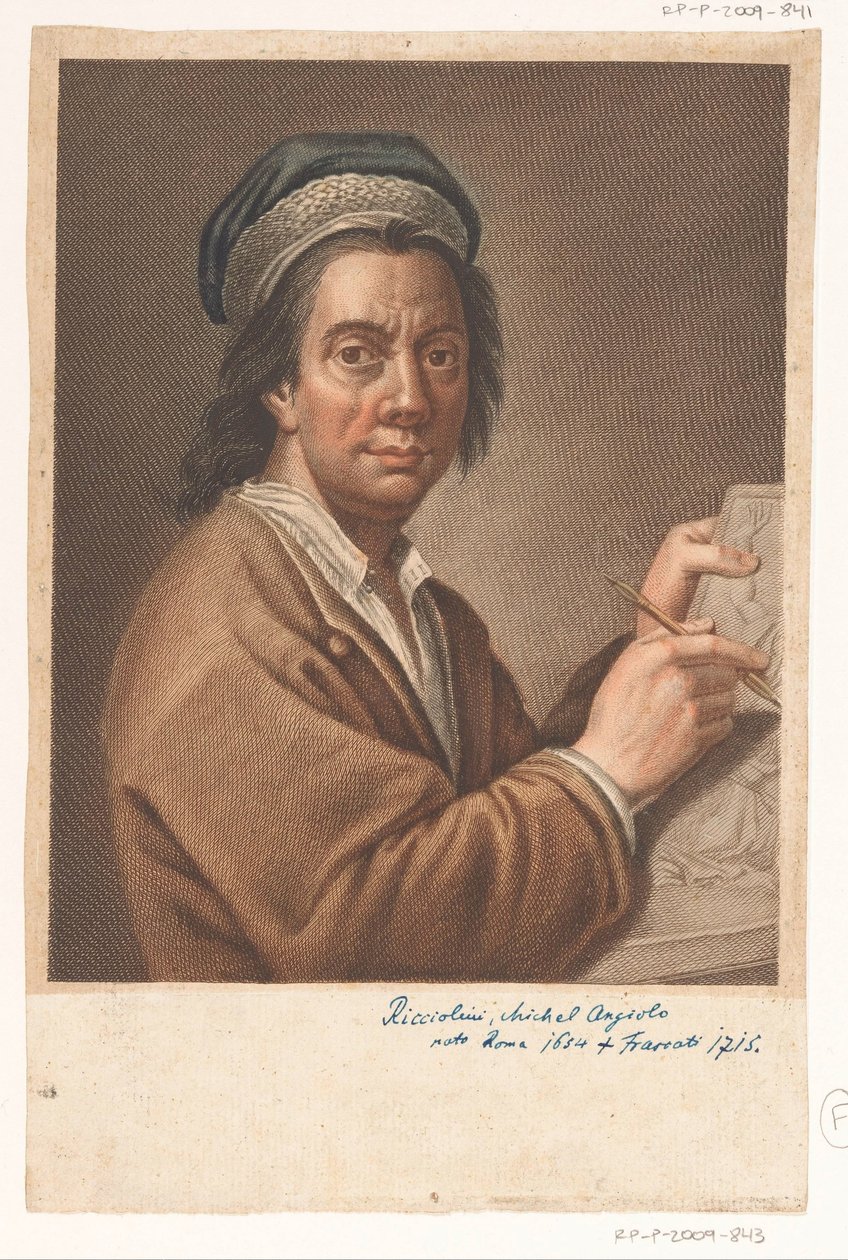 Porträt des Künstlers Michelangelo Ricciolini von Antonio Pazzi