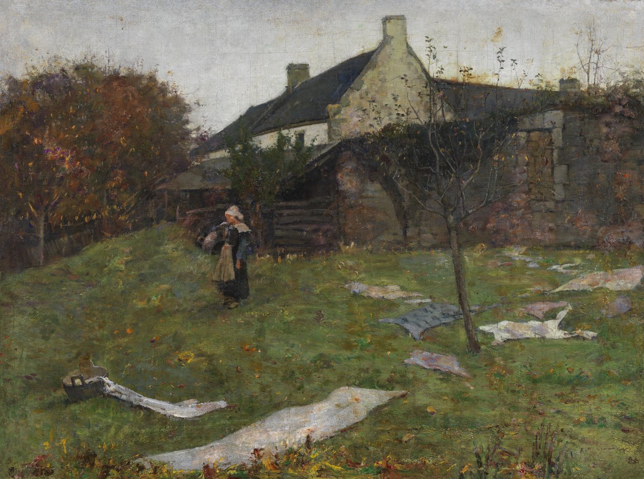 Rückseite von Gauguins Studio von Archibald Standish Hartrick