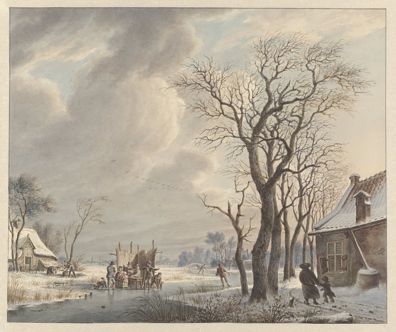 Winterlandschaft mit Eislust von Arend van Glashorst jr.