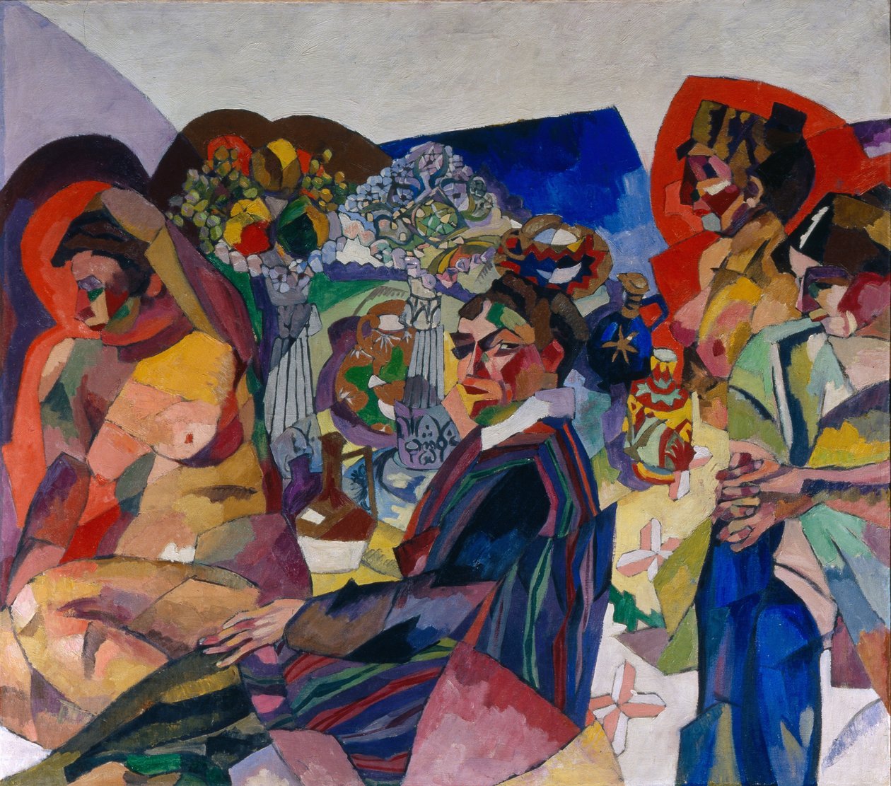 Gesellschaft am Tisch, 1916 von Aristarkh Vasilievic Lentulov