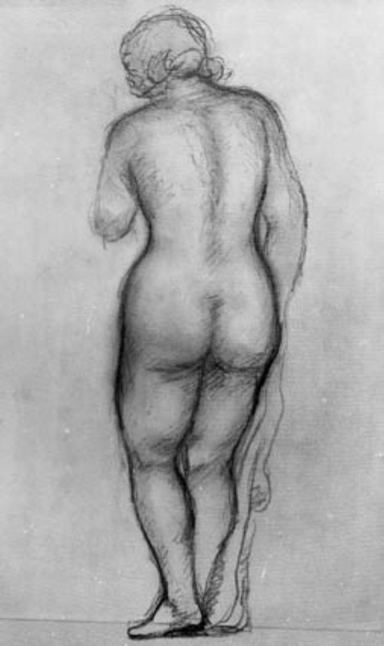 Stehendes weibliches Modell, von hinten gesehen von Aristide Maillol