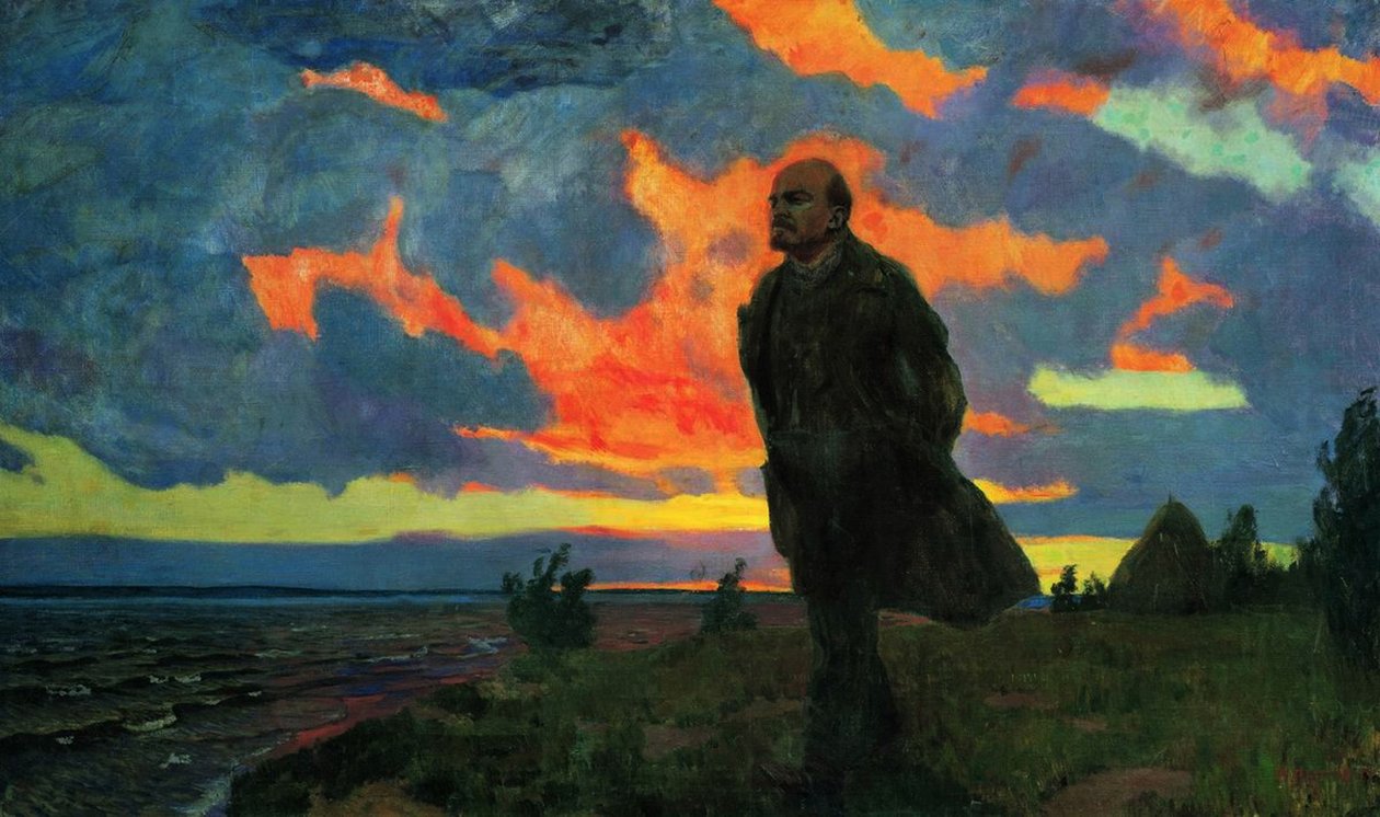 Lenin in Razliv, 1934 von Arkadij Aleksandrovic Rylov