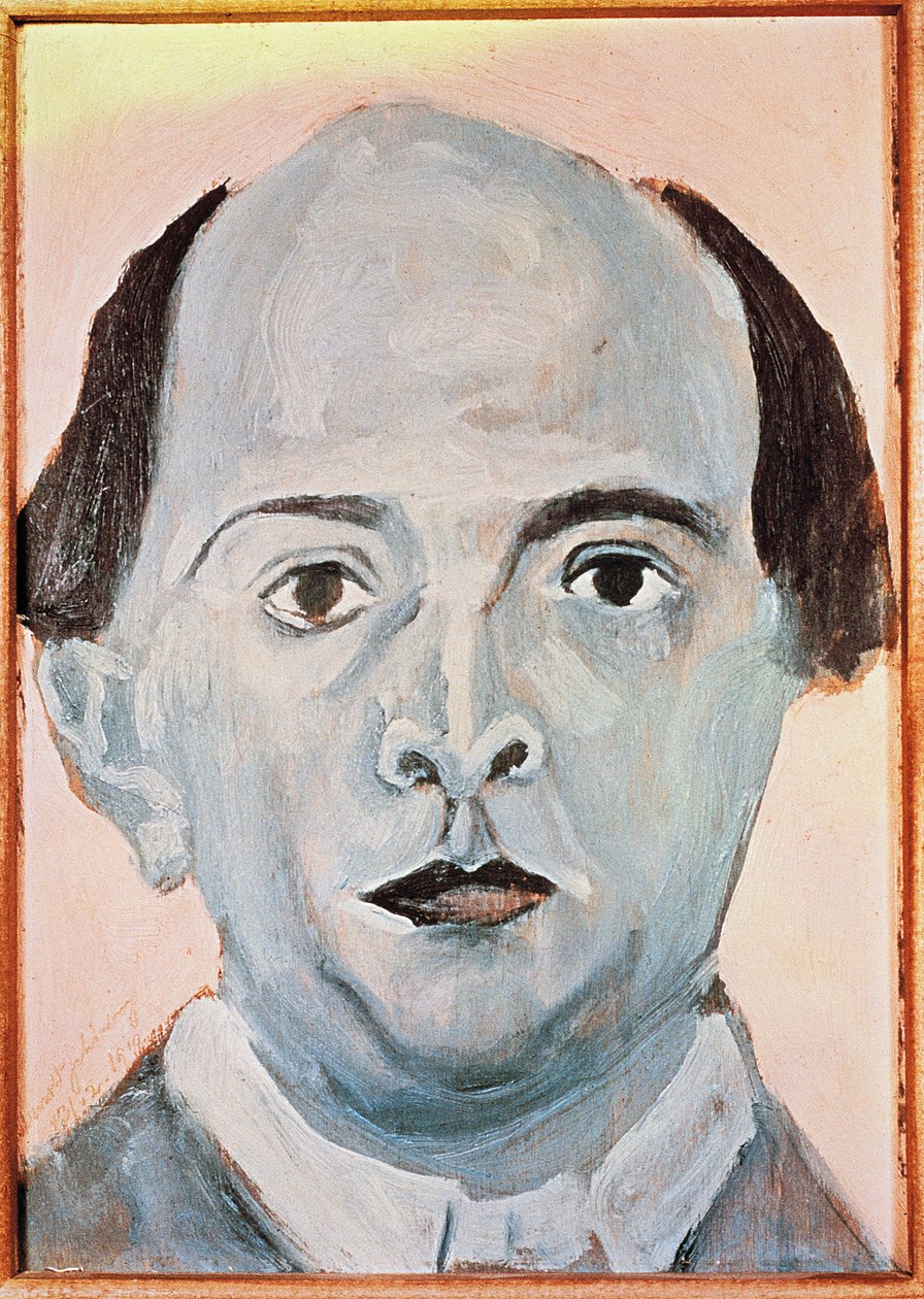 Selbstporträt in Blau von Arnold Schoenberg