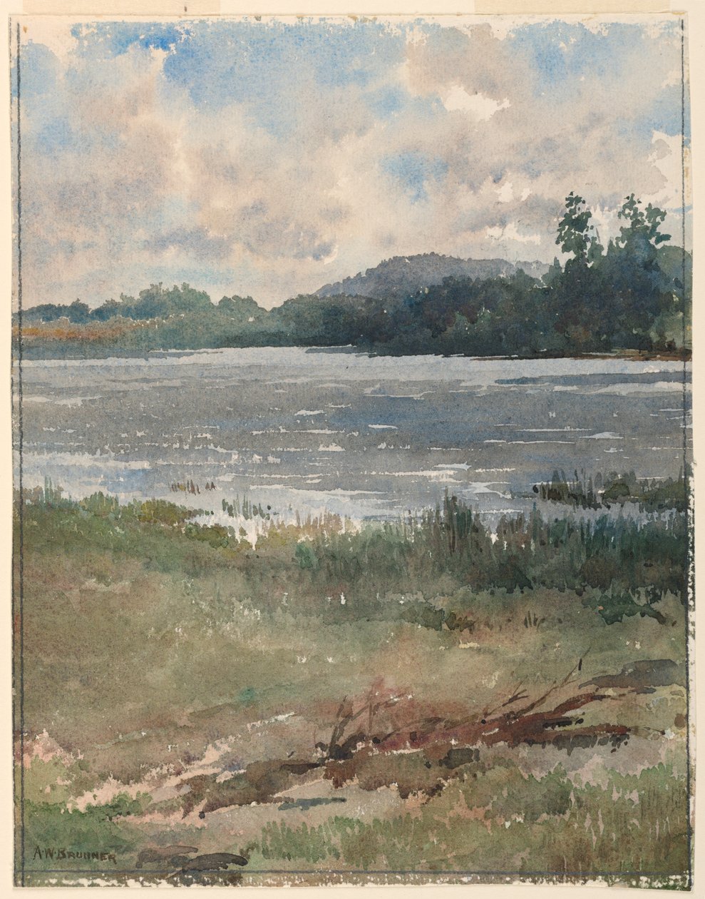 Landschaft am See von Arnold William Brunner