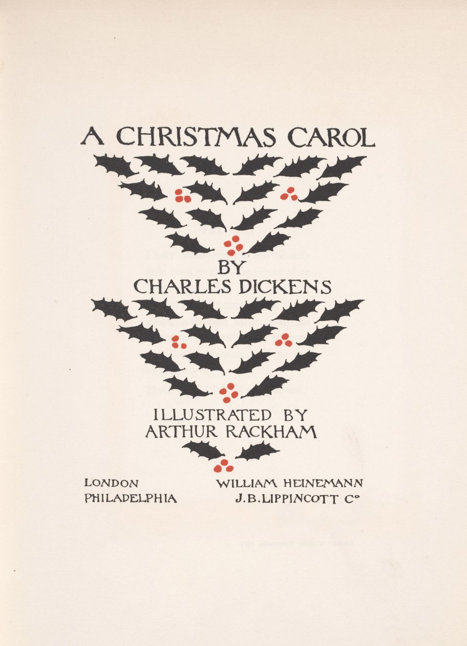 Titelseite - Eine Weihnachtsgeschichte, 1915 von Arthur Rackham
