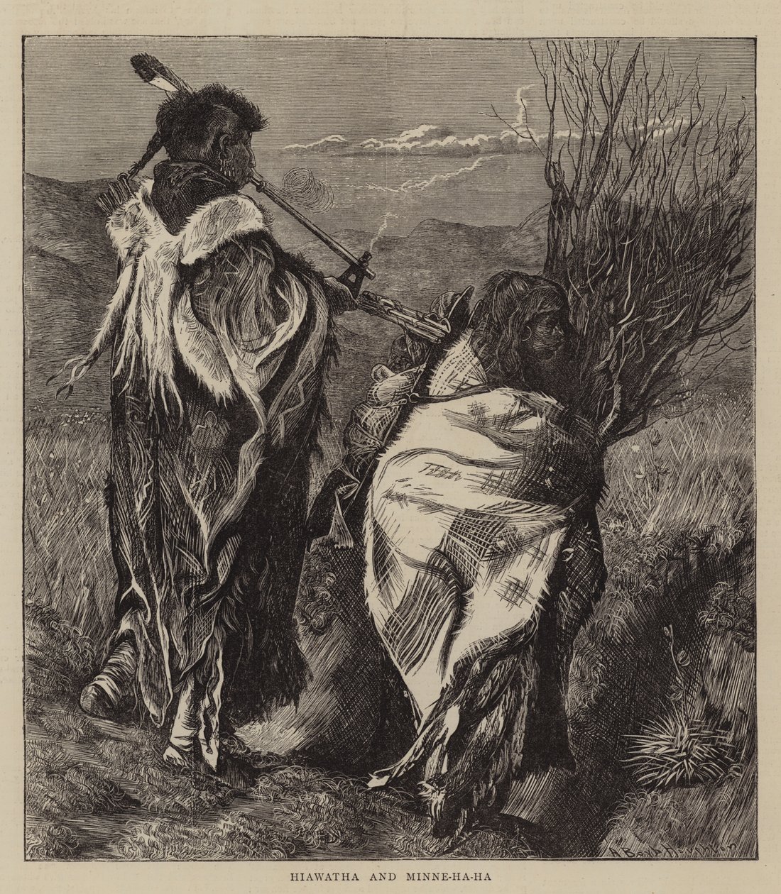 Hiawatha und Minne-ha-ha von Arthur Boyd Houghton