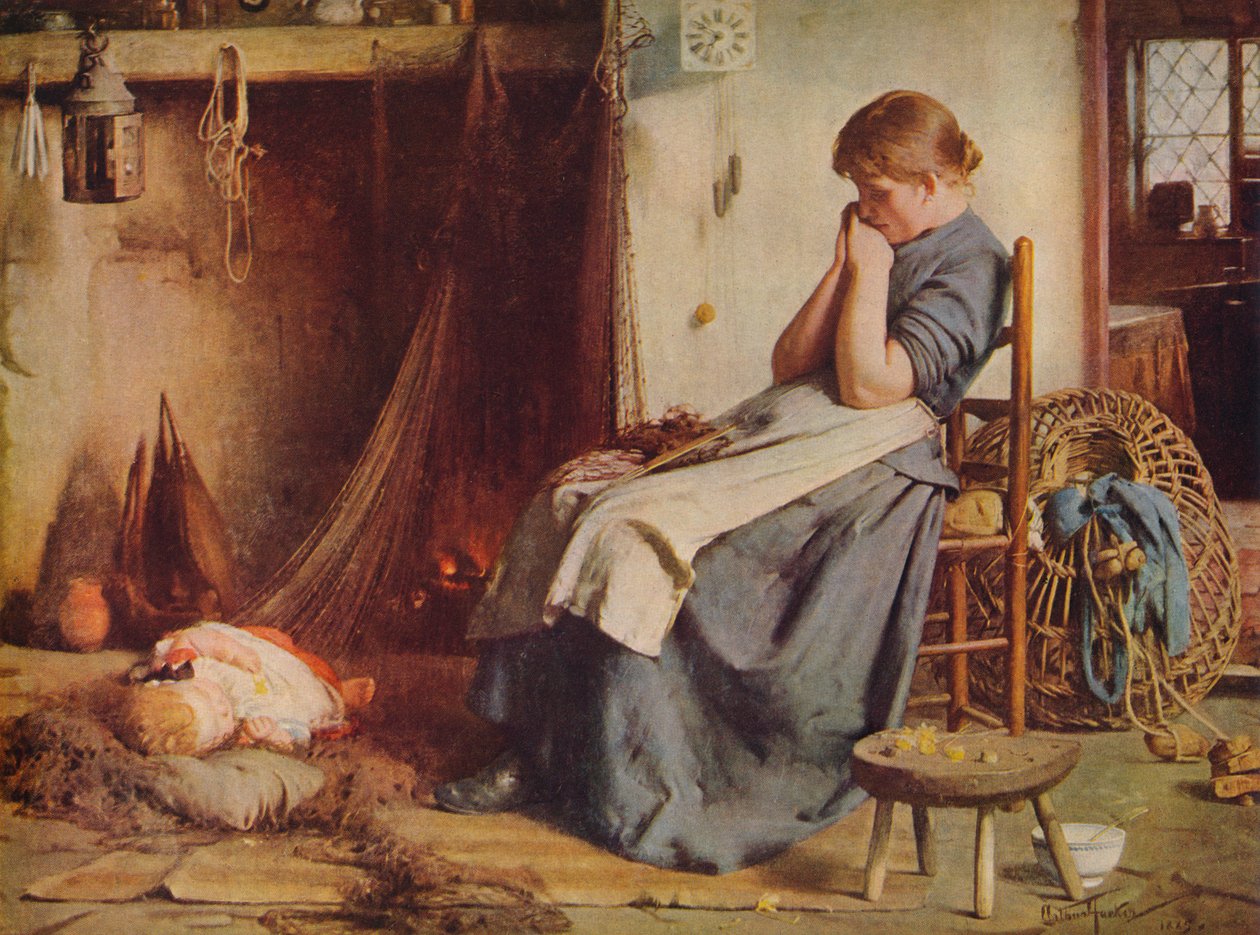 Die Frau des Fischers, 1885 von Arthur Hacker